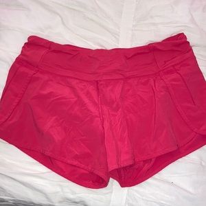 Pink lululemon shorts